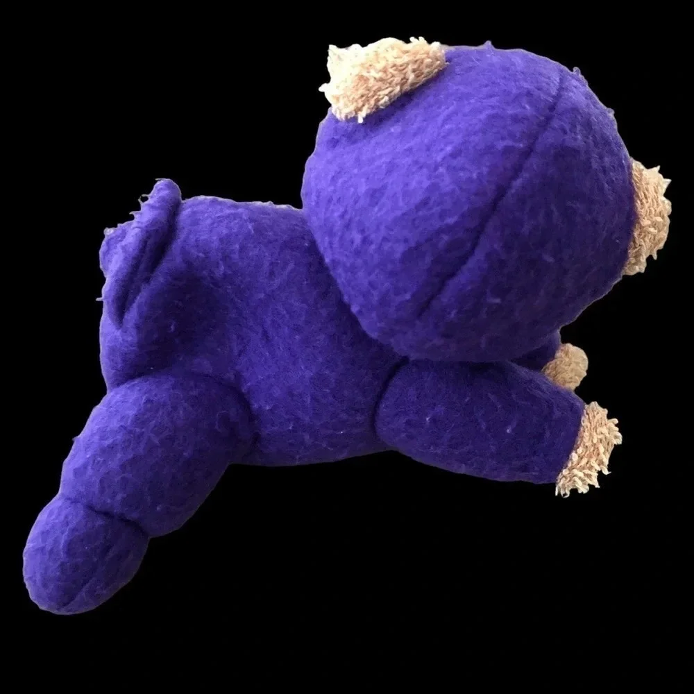 Vintage carters by prestige toy‎ tiny crawling teddy bear terry cloth purple 6”